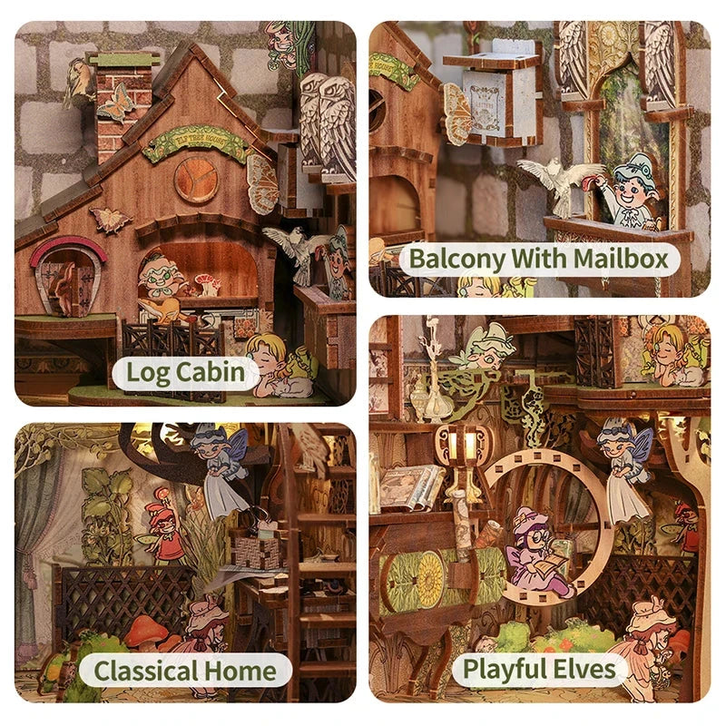 kawaiies-softtoys-plushies-kawaii-plush-Elven Paradise Wooden Bookshelf Nook Kit Wooden Kit 