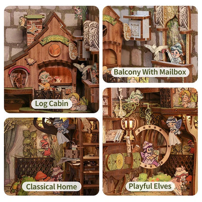 kawaiies-softtoys-plushies-kawaii-plush-Elven Paradise Wooden Bookshelf Nook Kit Wooden Kit 