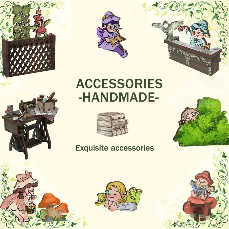 kawaiies-softtoys-plushies-kawaii-plush-Elven Paradise Wooden Bookshelf Nook Kit Wooden Kit 
