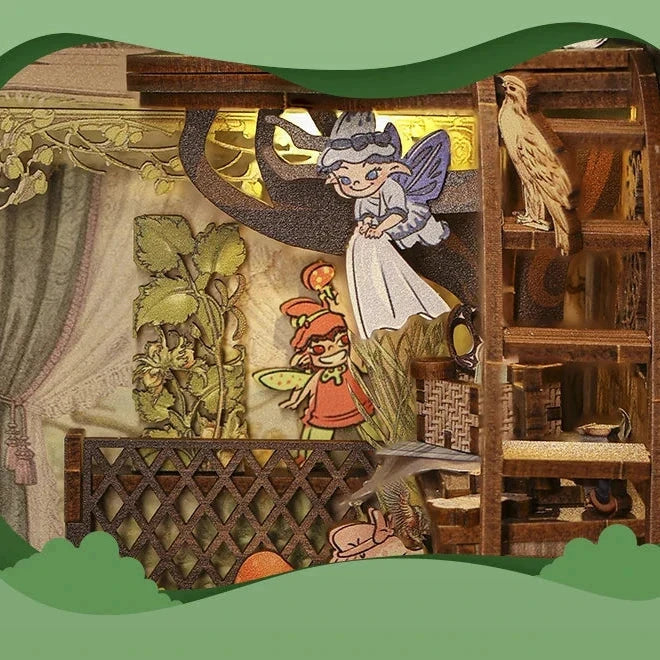 kawaiies-softtoys-plushies-kawaii-plush-Elven Paradise Wooden Bookshelf Nook Kit Wooden Kit 