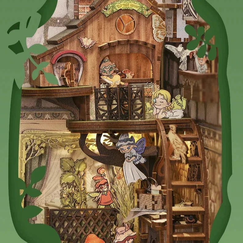kawaiies-softtoys-plushies-kawaii-plush-Elven Paradise Wooden Bookshelf Nook Kit Wooden Kit 