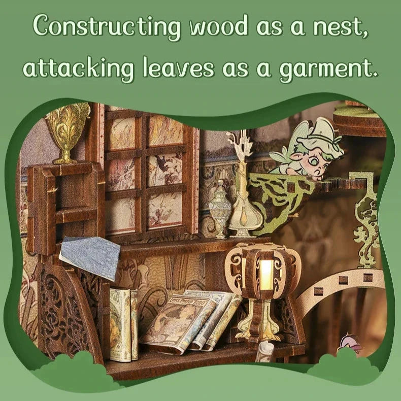 kawaiies-softtoys-plushies-kawaii-plush-Elven Paradise Wooden Bookshelf Nook Kit Wooden Kit 