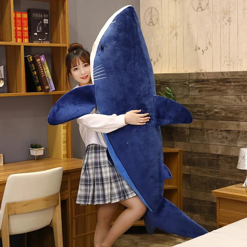 kawaiies-softtoys-plushies-kawaii-plush-Finley the Great White Shark Plush Soft toy Blue 51in / 130cm 