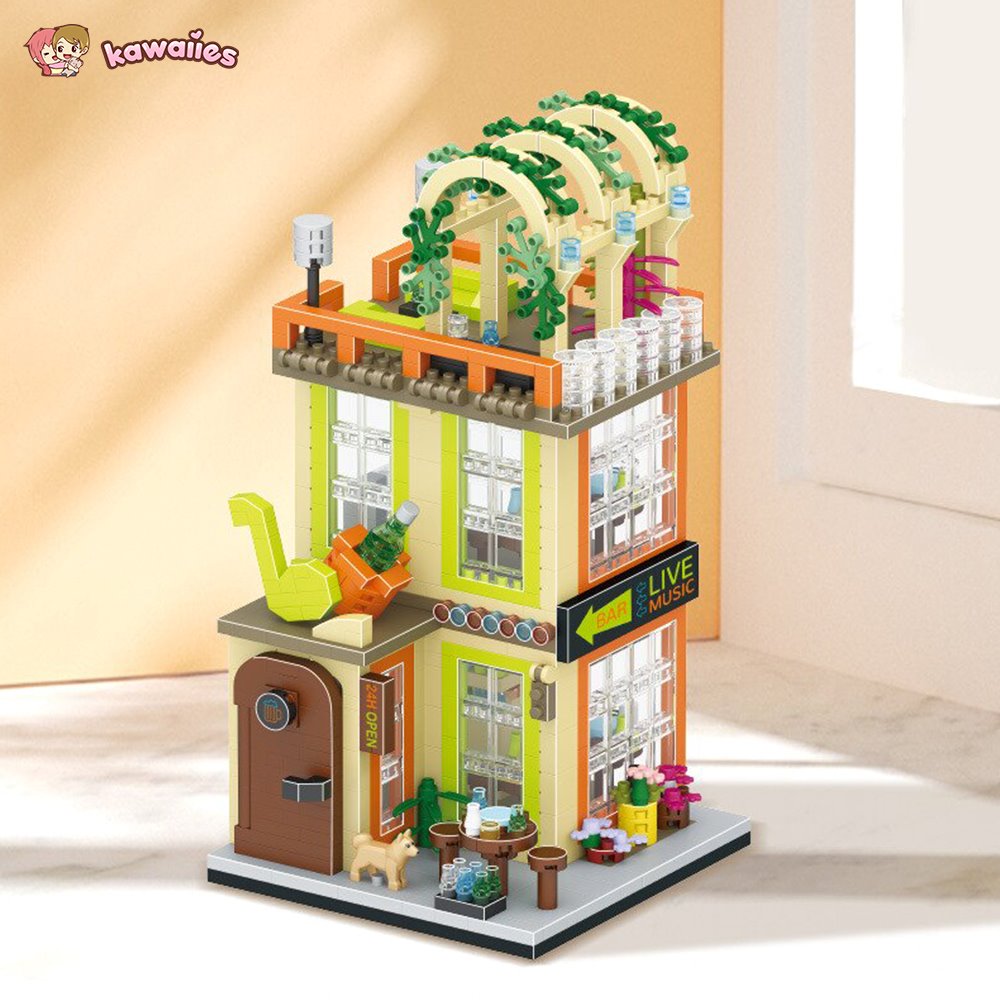 kawaiies-softtoys-plushies-kawaii-plush-Flower Cake Cafe Bar Shops Micro Building Sets Build it 