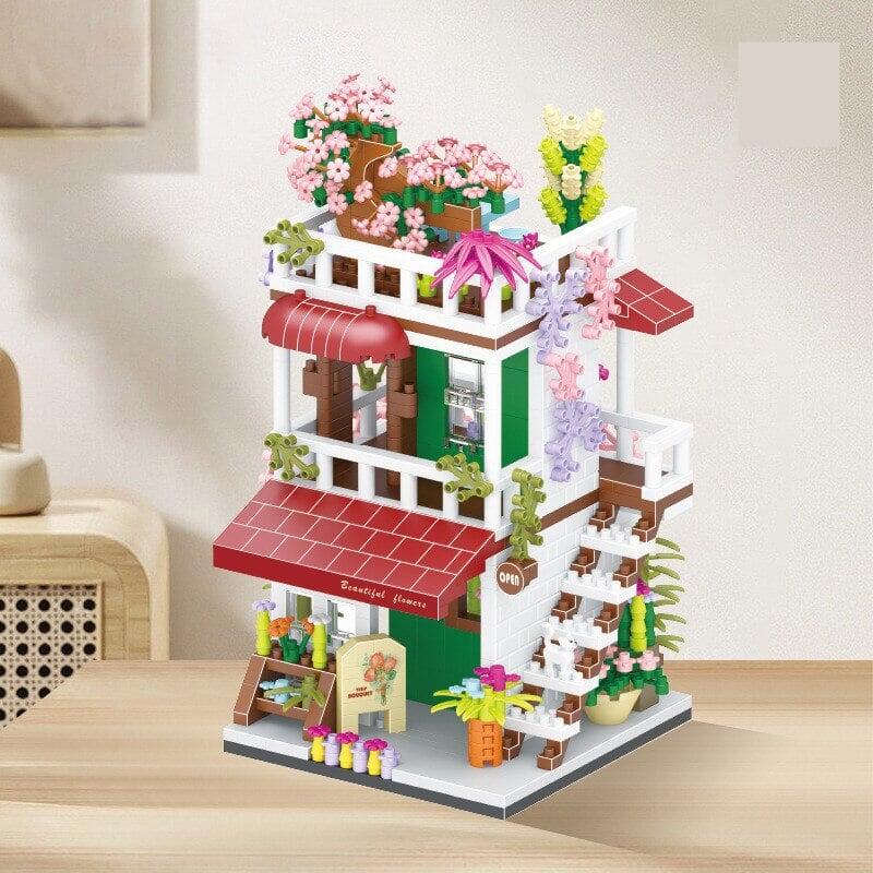 kawaiies-softtoys-plushies-kawaii-plush-Flower Cake Cafe Bar Shops Micro Building Sets Build it Flowers 