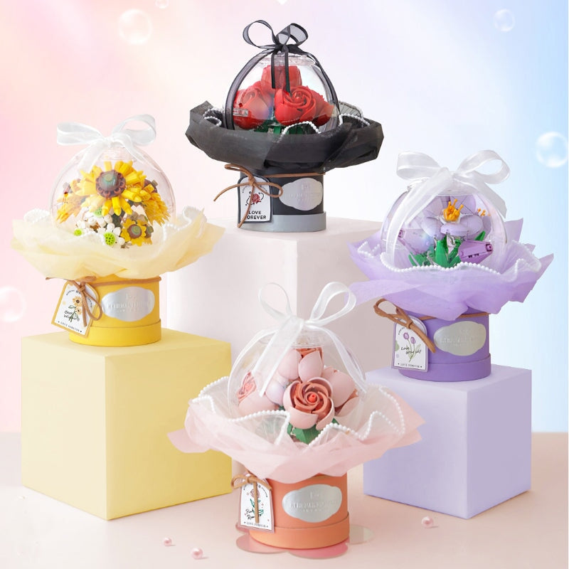 kawaiies-softtoys-plushies-kawaii-plush-Flowers with Love Light Up Nano Building Set Build it Set of 4 Without Box 