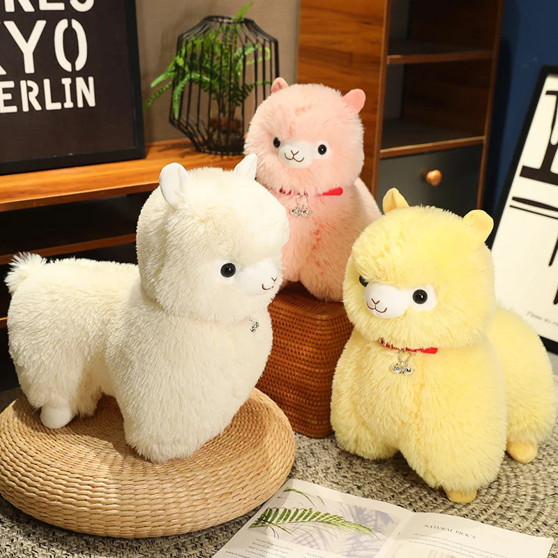 Fluffy Alpaca Llama Plushies with Bell Kawaiies