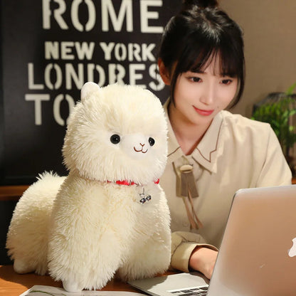 kawaiies-softtoys-plushies-kawaii-plush-Fluffy Alpaca Llama Plushies with Bell Soft toy 
