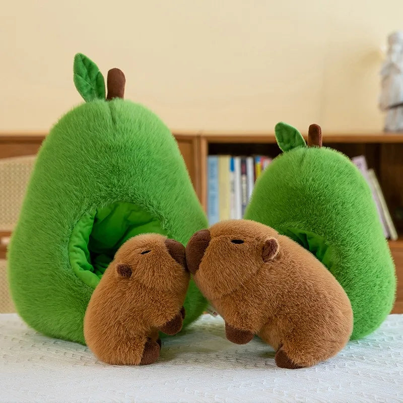 kawaiies-softtoys-plushies-kawaii-plush-Fluffy Avocado Capybara Plushie Soft toy 
