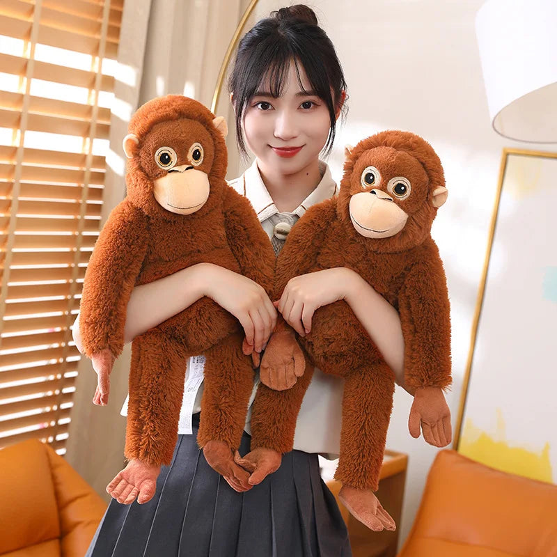 Fluffy Baby Orangutan Monkey Plushie Kawaiies