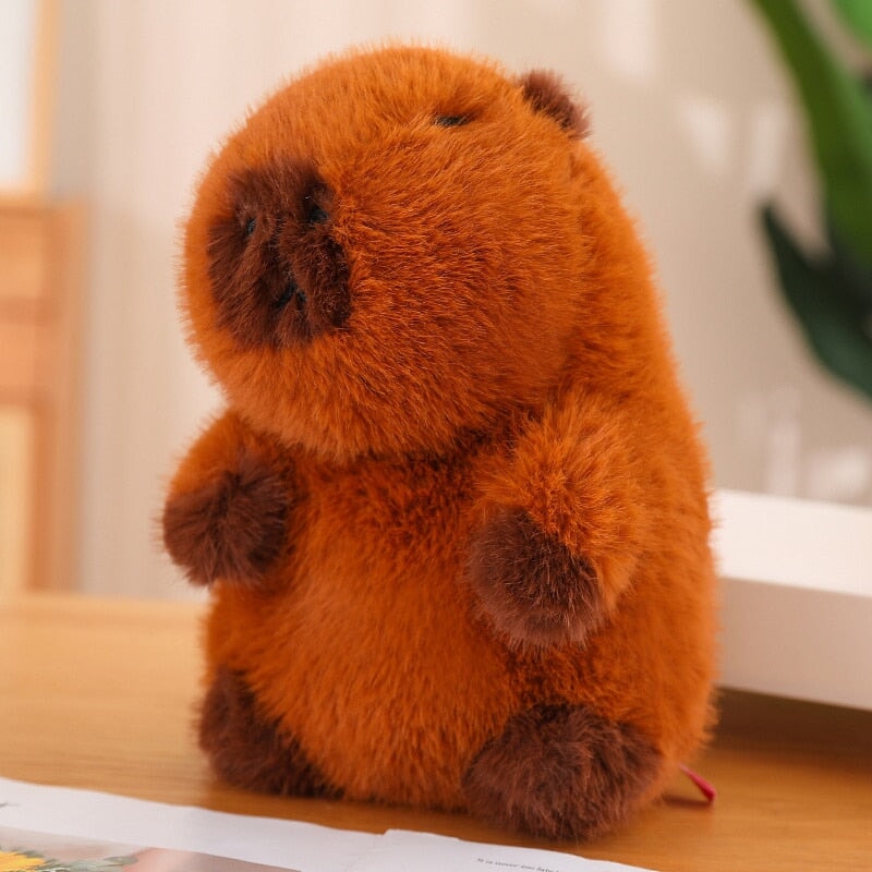 kawaiies-softtoys-plushies-kawaii-plush-Fluffy Brown Capybara Plushie | NEW Soft toy No Hair 25cm 