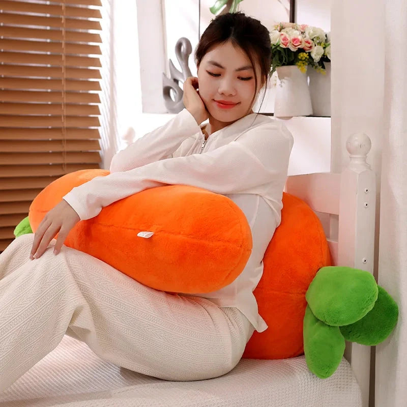kawaiies-softtoys-plushies-kawaii-plush-Fluffy Carrot Plushie with Mini Hanging Carrots Soft toy 