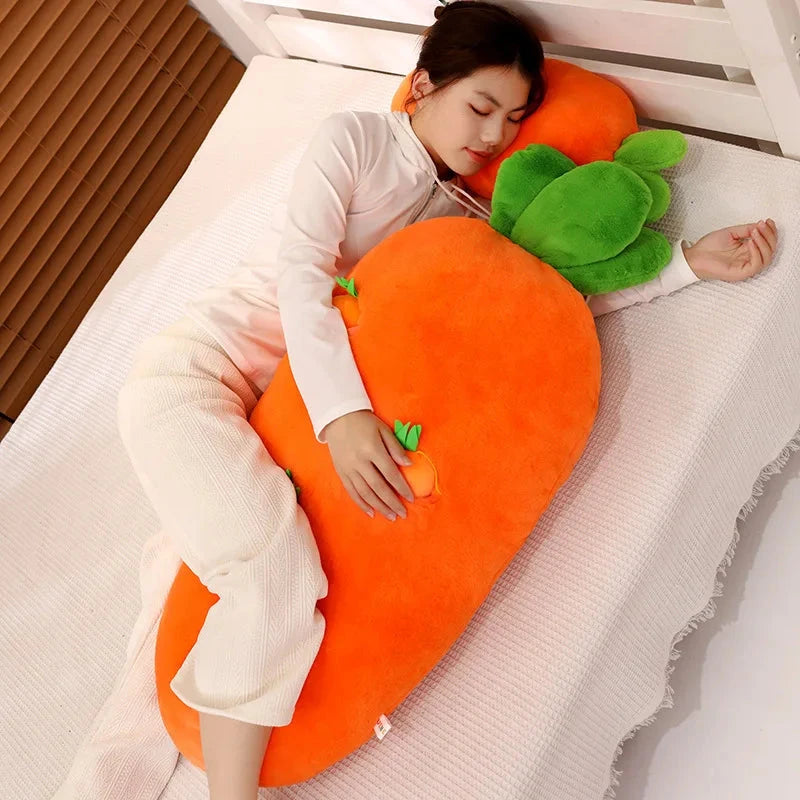 kawaiies-softtoys-plushies-kawaii-plush-Fluffy Carrot Plushie with Mini Hanging Carrots Soft toy 