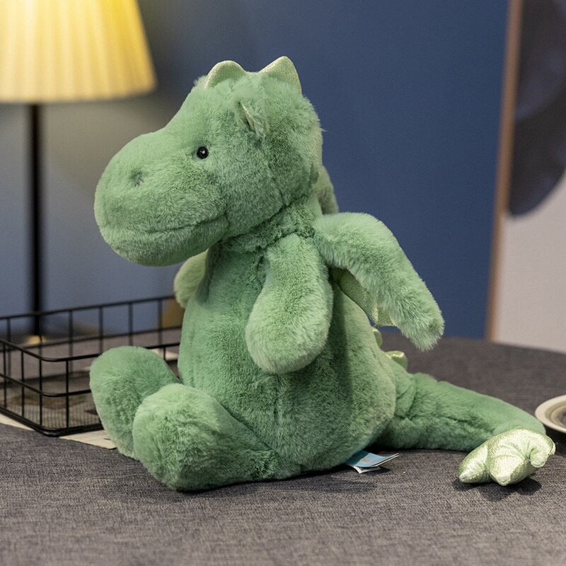 kawaiies-softtoys-plushies-kawaii-plush-Fluffy Chonky Sitting Dragon Family Plushies | NEW Soft toy Green 30cm 