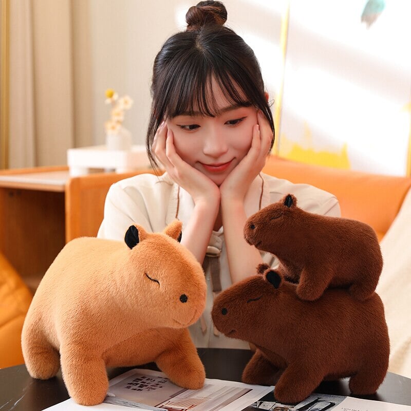 kawaiies-softtoys-plushies-kawaii-plush-Fluffy Cute Capybara Plushie Soft toy 