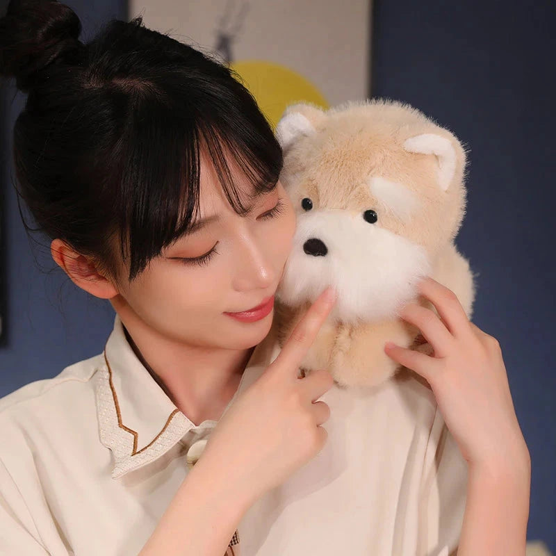 kawaiies-softtoys-plushies-kawaii-plush-Fluffy Gray Biege Schnauzer Dog Plushie Soft toy 