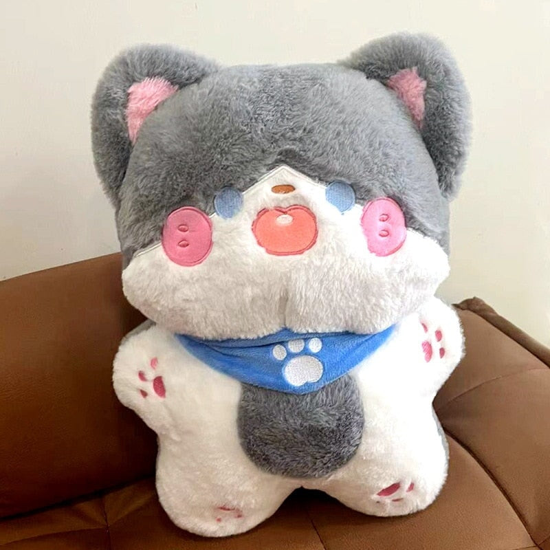kawaiies-softtoys-plushies-kawaii-plush-Fluffy Kawaii Cat Squad Plushies Soft toy Gray 
