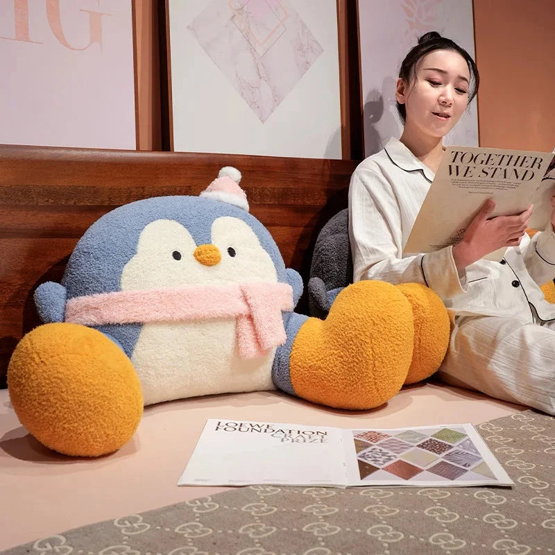 kawaiies-softtoys-plushies-kawaii-plush-Fluffy Penguin Backrest Cushion Pillow Seat Soft toy 
