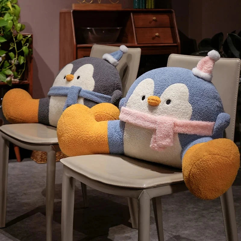 kawaiies-softtoys-plushies-kawaii-plush-Fluffy Penguin Backrest Cushion Pillow Seat Soft toy 