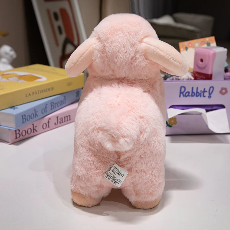 kawaiies-softtoys-plushies-kawaii-plush-Fluffy Pink White Sheep Ram Plushies Soft toy 