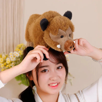 kawaiies-softtoys-plushies-kawaii-plush-Fluffy Wild Boar Plushie Soft Toy Soft toy 