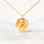 kawaiies-softtoys-plushies-kawaii-plush-Fortune Cookie Hidden Message 18K Gold-plated Pendant Necklace Jewelry 