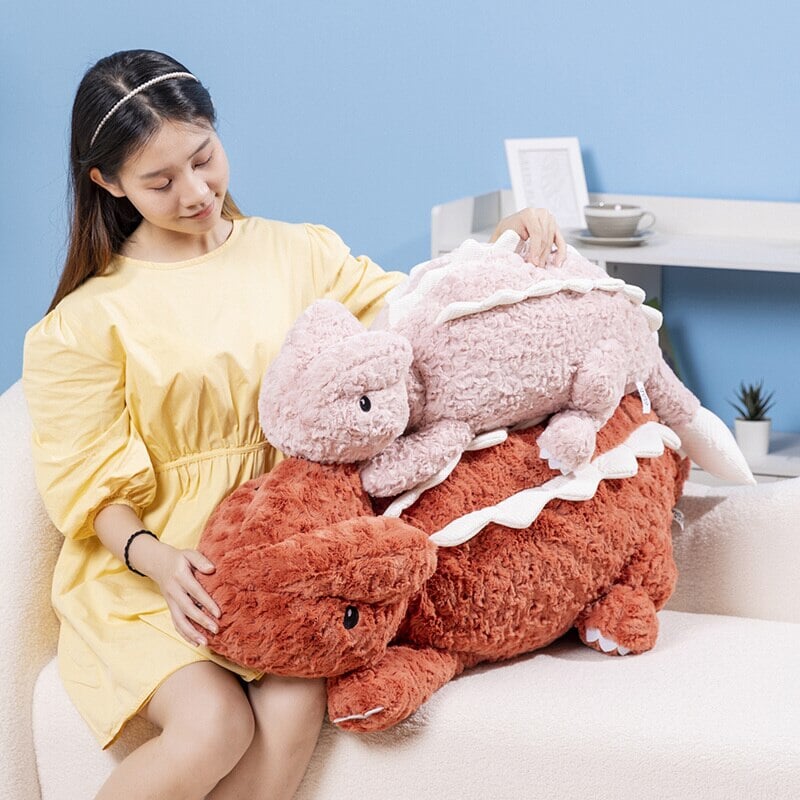 kawaiies-softtoys-plushies-kawaii-plush-Fuzzy Cute Pink Red Lizard Plushies Soft toy 