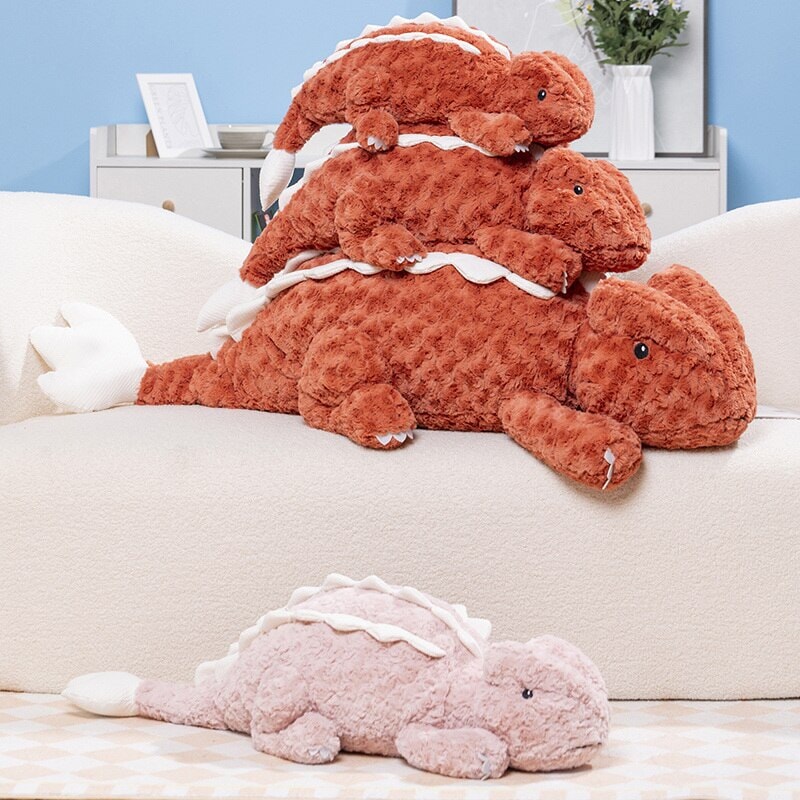 kawaiies-softtoys-plushies-kawaii-plush-Fuzzy Cute Pink Red Lizard Plushies Soft toy 