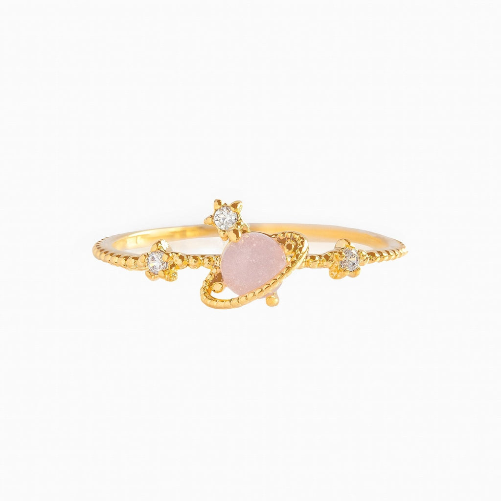 kawaiies-softtoys-plushies-kawaii-plush-Galaxy Pink Planet Gold-plated Ring Ring 