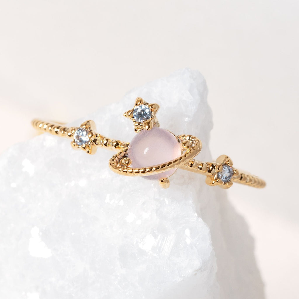 kawaiies-softtoys-plushies-kawaii-plush-Galaxy Pink Planet Gold-plated Ring Ring Gold 