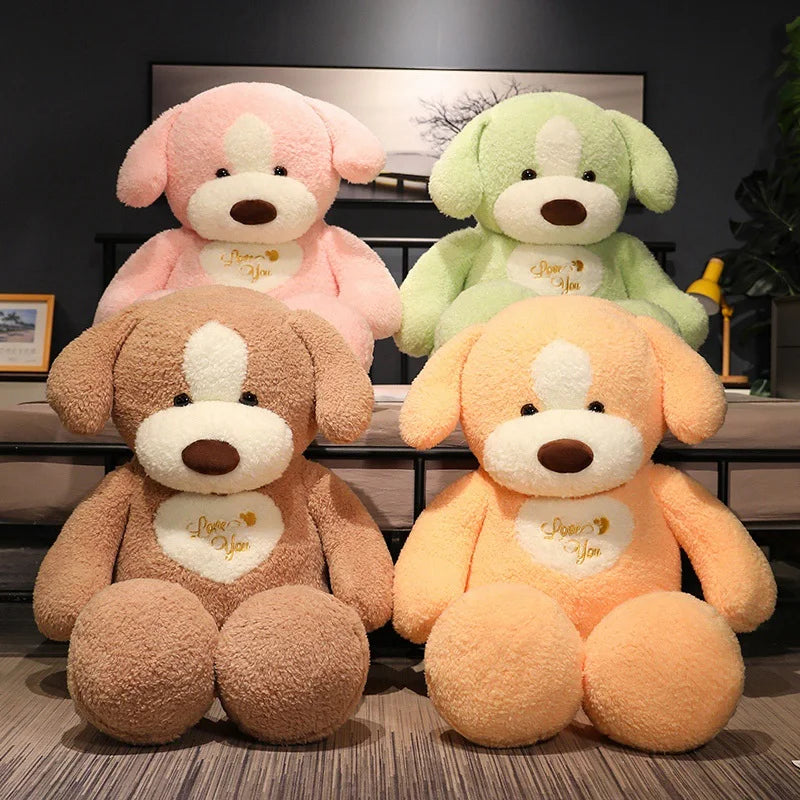 Giant 35in Fluffy Dog Teddy Bear Soft Toy Kawaiies