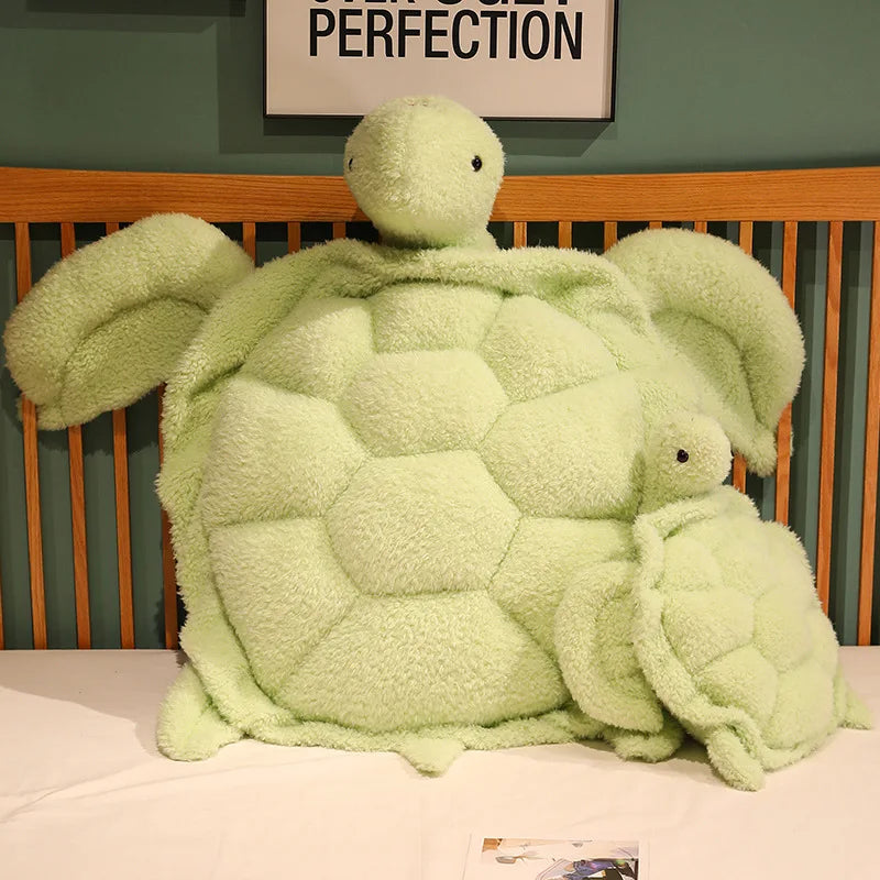 Giant Fluffy Cheerful Turtle Plushie – Kawaiies