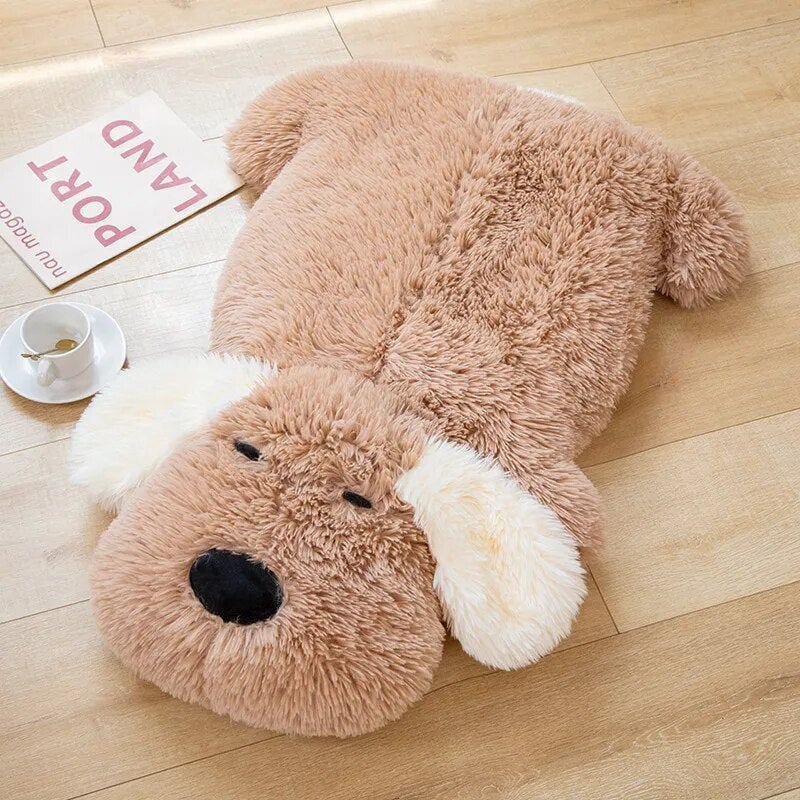 kawaiies-softtoys-plushies-kawaii-plush-Giant Fluffy Pancake Dog Plushie Soft toy Brown 27in / 70cm 