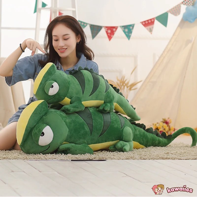 kawaiies-softtoys-plushies-kawaii-plush-Giant Green Lizard Chameleon Plushie Soft toy 