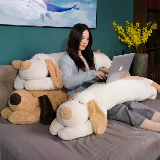 kawaiies-softtoys-plushies-kawaii-plush-Giant Long Fluffy Spotty Dog Plushies Soft toy 