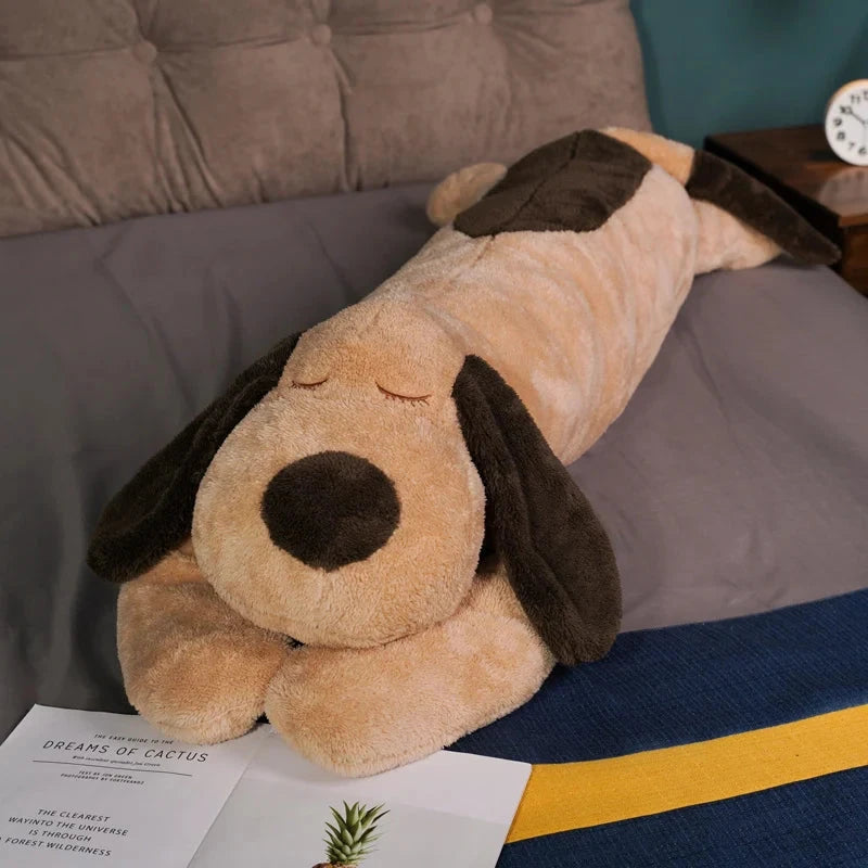 kawaiies-softtoys-plushies-kawaii-plush-Giant Long Fluffy Spotty Dog Plushies Soft toy Brown 100cm / 39in 