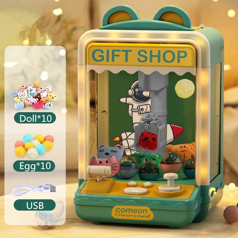kawaiies-softtoys-plushies-kawaii-plush-Gift Shop Pink Green Mini Claw Machines | NEW Toys Green 20pcs 