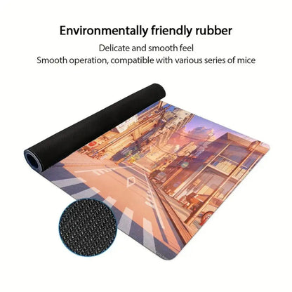 kawaiies-softtoys-plushies-kawaii-plush-Glowing Japanese Street Architecture Mouse Pad Mouse Pads 