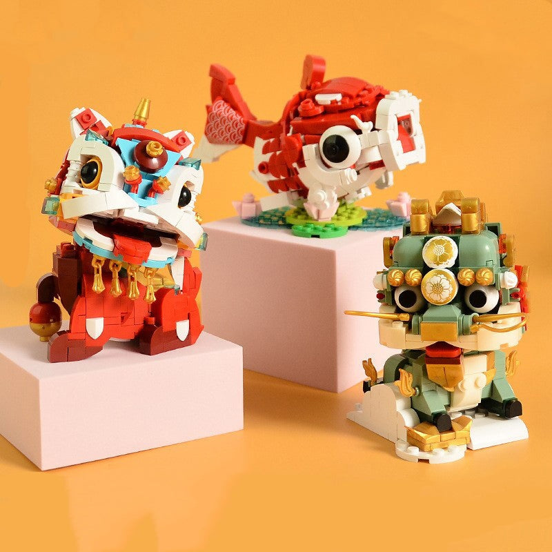 kawaiies-softtoys-plushies-kawaii-plush-Good Fortune Lucky Cute Creatures Micro Building Blocks | NEW Build it 