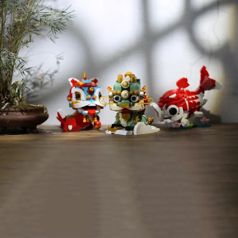 kawaiies-softtoys-plushies-kawaii-plush-Good Fortune Lucky Cute Creatures Micro Building Blocks | NEW Build it 