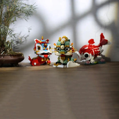 kawaiies-softtoys-plushies-kawaii-plush-Good Fortune Lucky Cute Creatures Micro Building Blocks | NEW Build it 