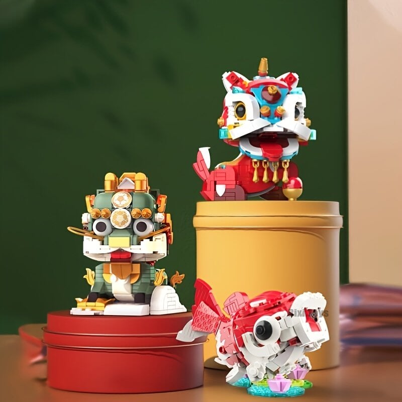 kawaiies-softtoys-plushies-kawaii-plush-Good Fortune Lucky Cute Creatures Micro Building Blocks | NEW Build it 