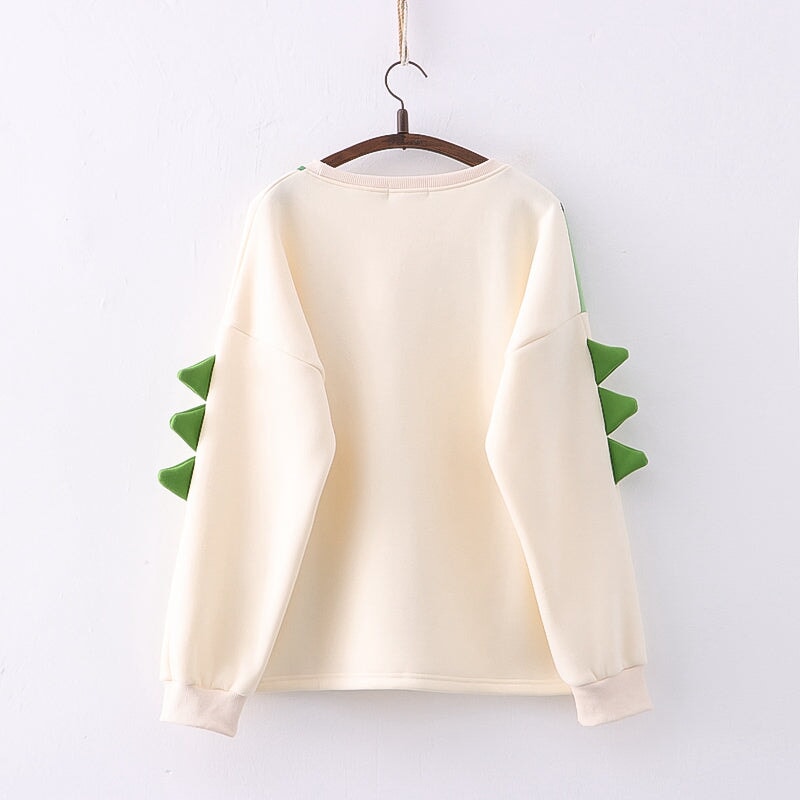 kawaiies-softtoys-plushies-kawaii-plush-Green Dinosaur Long Sleeve Unisex Sweatshirts | NEW Hoodies 
