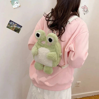 kawaiies-softtoys-plushies-kawaii-plush-Green Froggy Plush Backpack Bags 22cm / 8in 