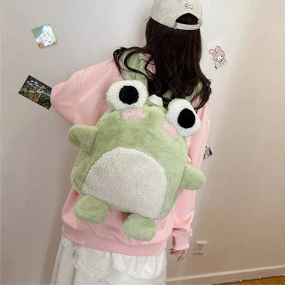 kawaiies-softtoys-plushies-kawaii-plush-Green Froggy Plush Backpack Bags 33cm / 13in 