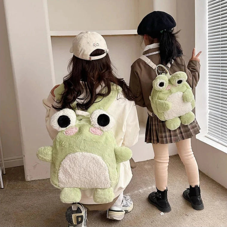 kawaiies-softtoys-plushies-kawaii-plush-Green Froggy Plush Backpack Bags 