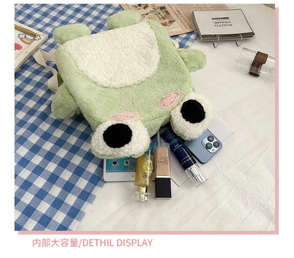 kawaiies-softtoys-plushies-kawaii-plush-Green Froggy Plush Backpack Bags 