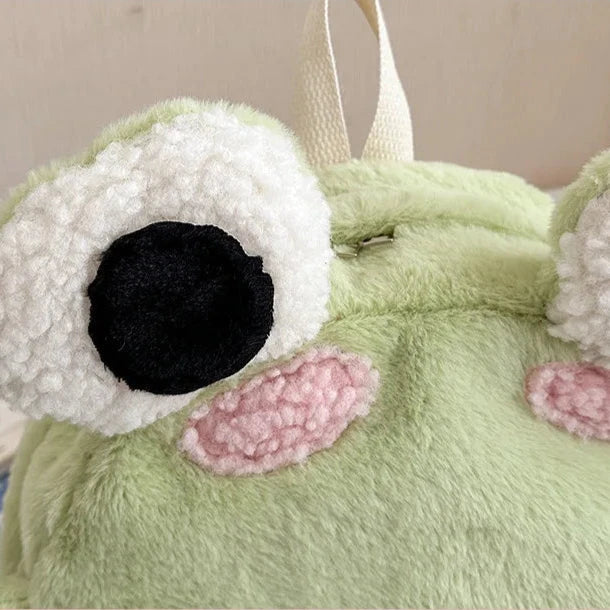 kawaiies-softtoys-plushies-kawaii-plush-Green Froggy Plush Backpack Bags 