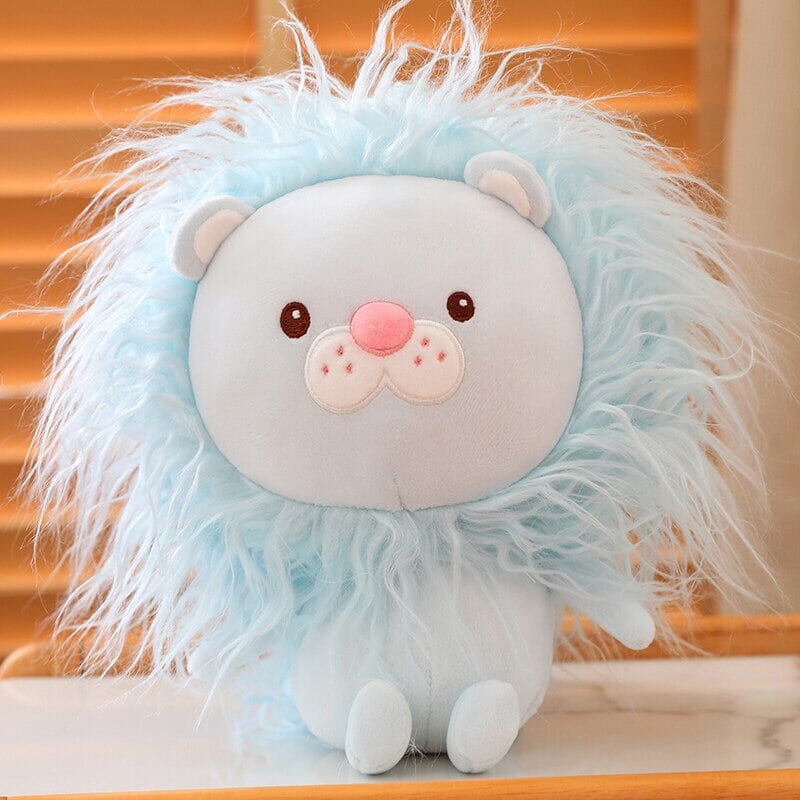 kawaiies-softtoys-plushies-kawaii-plush-Hairy Little Lion Pride Plush | NEW Soft toy Blue 8in / 20cm 
