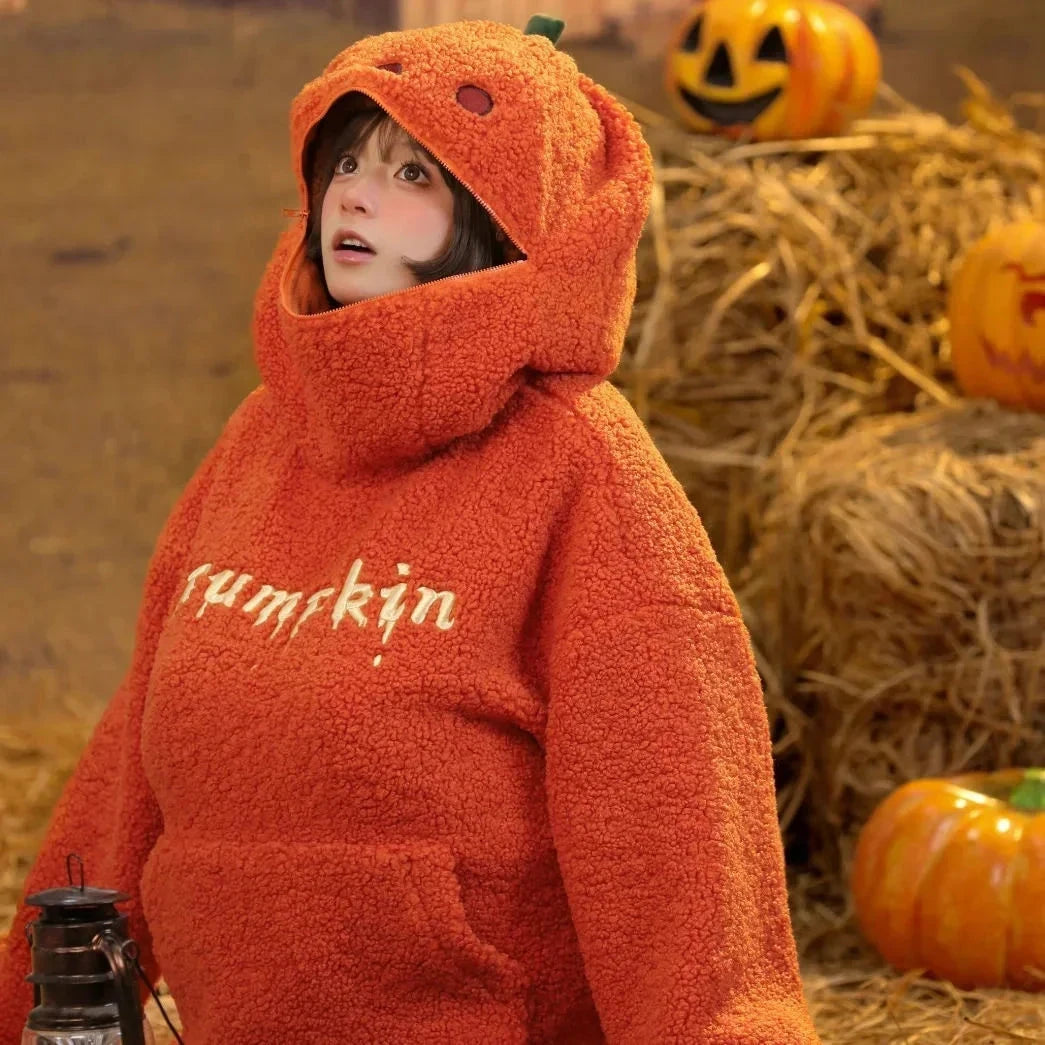 kawaiies-softtoys-plushies-kawaii-plush-Halloween Pumpkin Hoodie Jacket Apparel M 